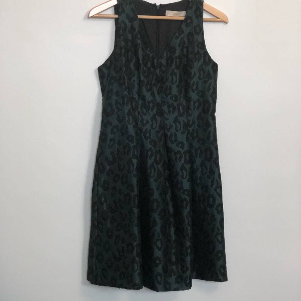 Pretty Green Leopard Print Mini Dress